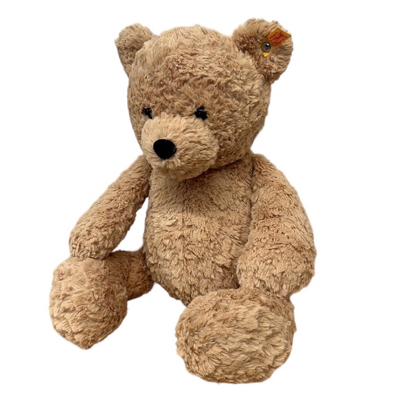Steiff Teddy Bear Jimmy Teddybar 17" Plush Tan w/ Yellow Ear Tag/Button #113512 - Picture 3 of 10